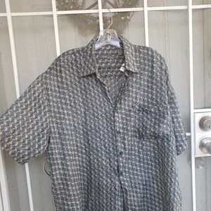 100% Silk Icon Button Down